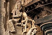 The great Chola temples of Tamil Nadu - the Sri Meenakshi-Sundareshwarar Temple of Madurai. the Pudu-mandapam occupied by brass merchants and tailors  